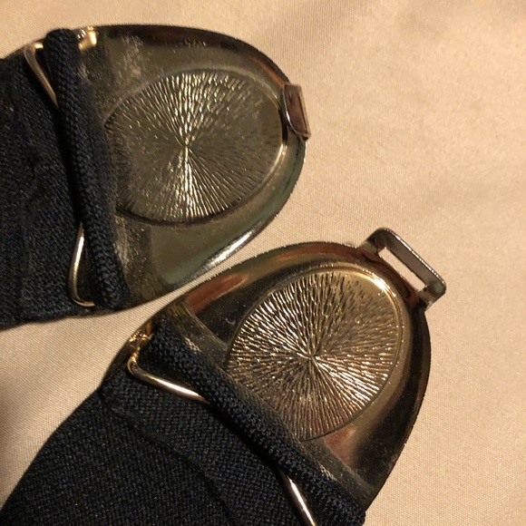 Vintage Black Elastic Stretch Belt with Gold Hook - Picture 5 of 7